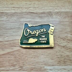 Oregon 'The Beaver State' Enamel Magnet